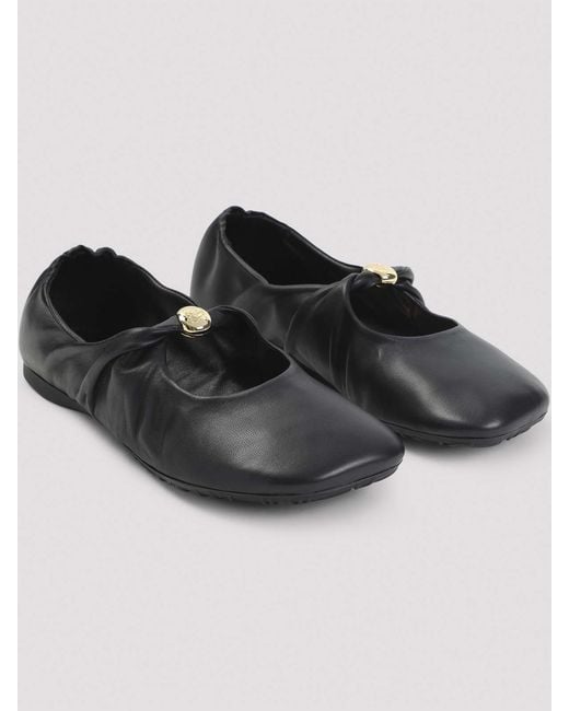 Loewe Black Pebble Soft Ballerinas