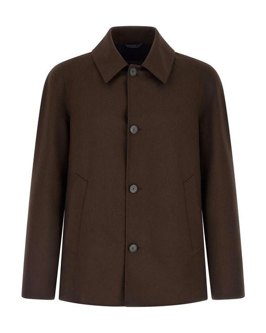 Herno Brown Cool Wool Jacket for men