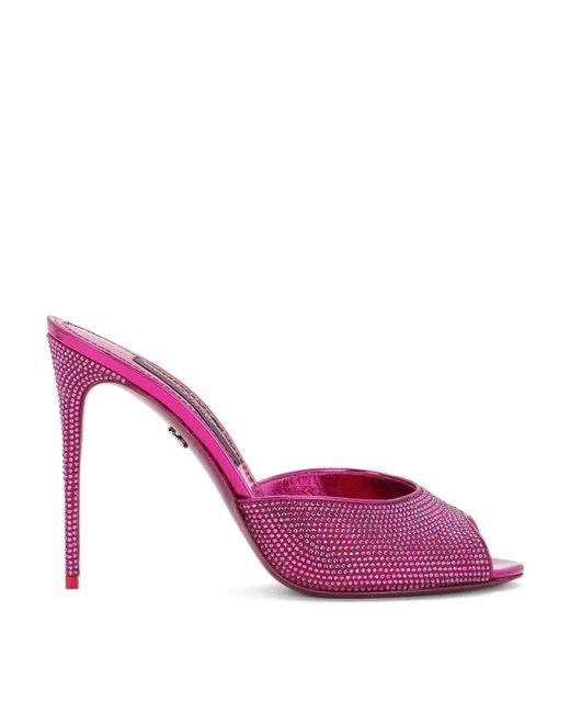 Dolce & Gabbana Pink Sandali Strass