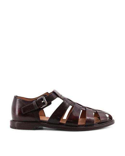 Church's Brown Fisherman Leather Sandals for men