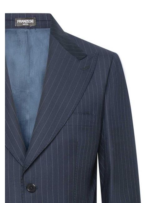 Franzese Collection Blue Single-Breasted Bugatti Suit for men