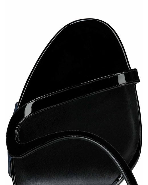 Christian Louboutin Black 100Mm Z Leather Sandals