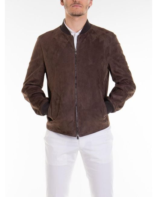 Corneliani shop leather jacket