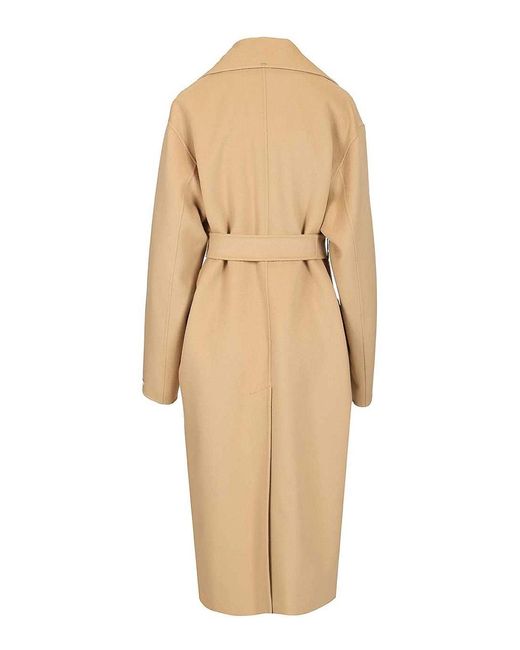 Sportmax Natural Pure Wool Dressing Gown Coat