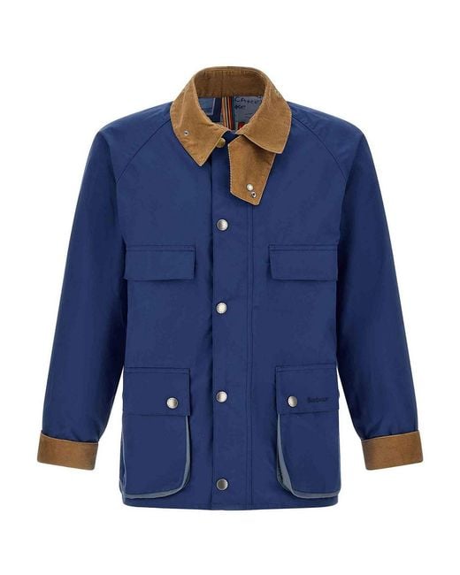 Barbour Blue Paul Smith Loves Jacket for men