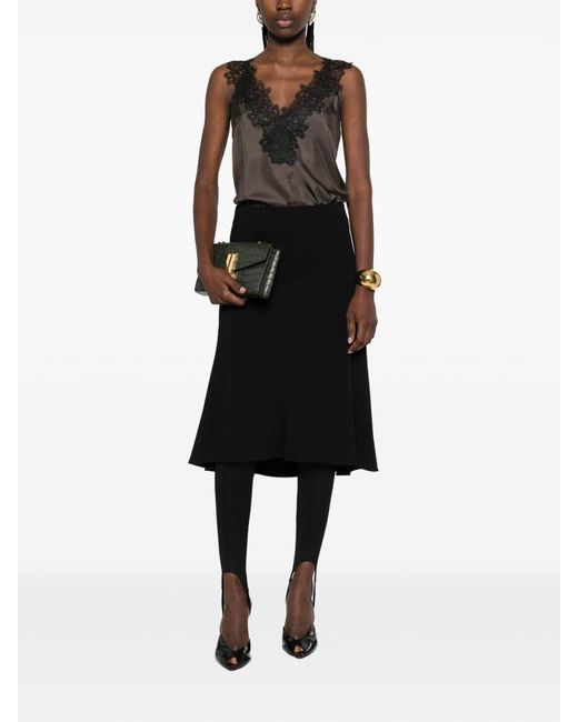 Jil Sander Black Asymmetric Short Skirt