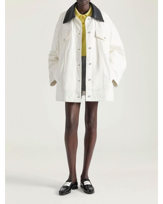 Givenchy White Denim Parka