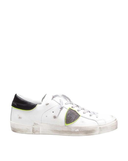 Philippe Model White Prsx Leather Sneakers for men