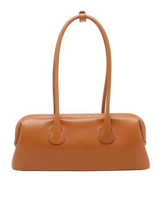 OSOI Brown Boat Wide Shoulder Bag