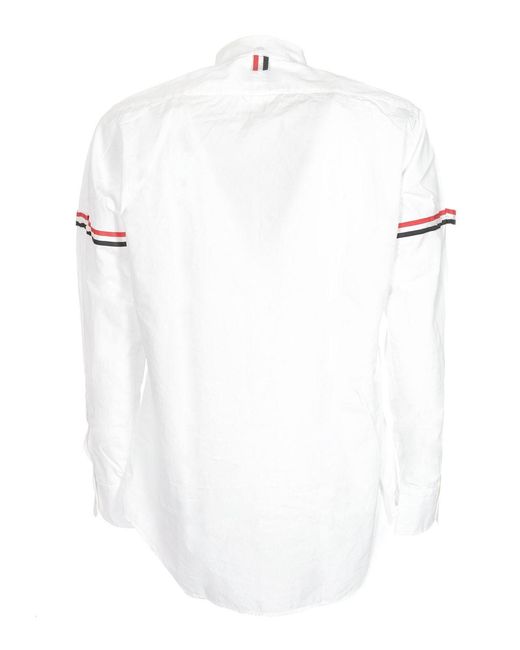 Thom Browne White Classic Button Down Shirt for men