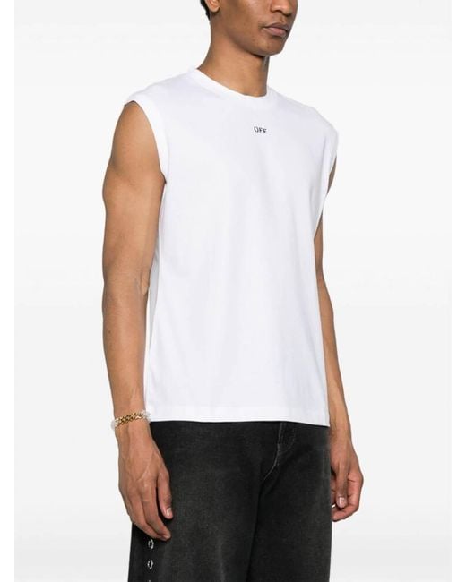 Off-White c/o Virgil Abloh White Soft Sleeveless T-shirt for men