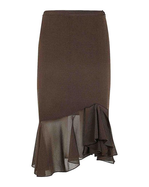 Tom Ford Brown Knitted Skirt