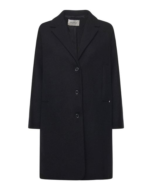 Ottod'Ame Blue Wool Blend Midi Coat