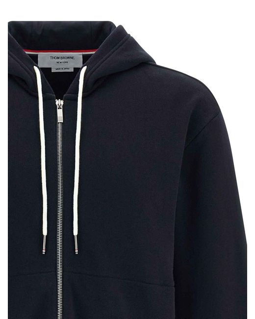Thom Browne Blue '4 Bar' Insert Hoodie for men