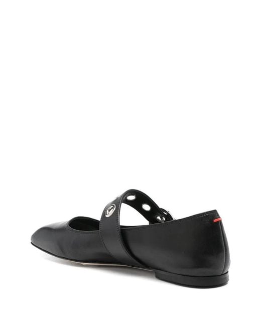 Aeyde Black Uma Eyelet Nappa Leather