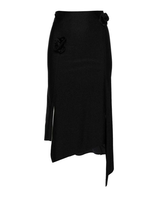 Coperni Black Flower Skirt