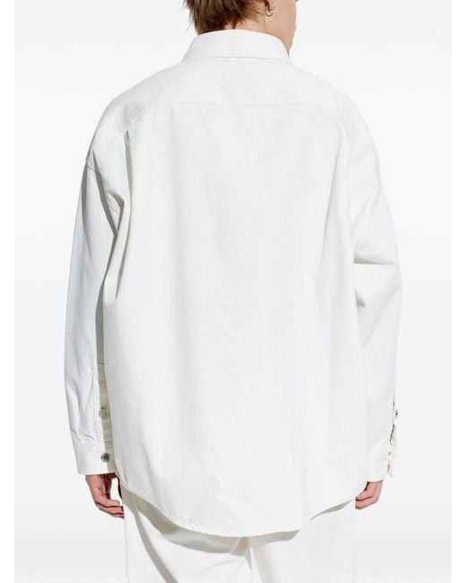 Balmain White Denim Shirt for men