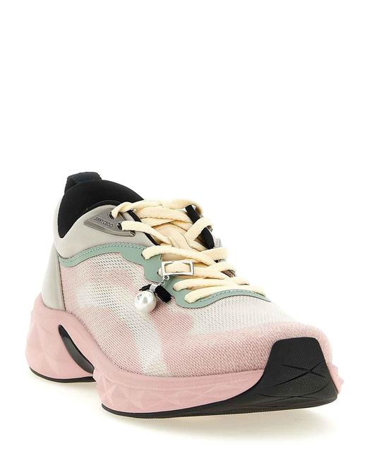 Jimmy Choo Multicolor Diamond Run Sneakers