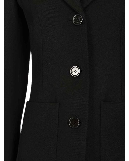 Loewe Black Wool Blend Single Breasted Blazer Jacket