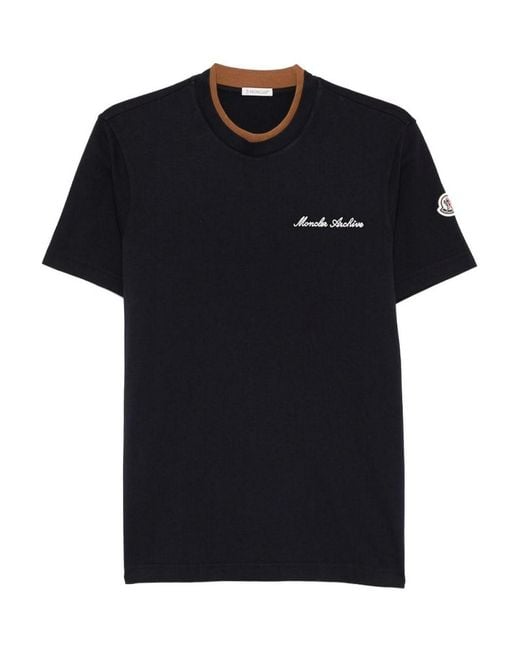 Moncler Black T-Shirts for men