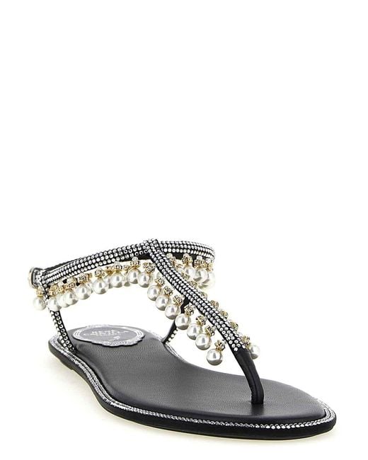 Rene Caovilla White Diana' Sandals