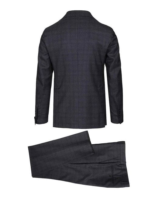 Tagliatore Blue Vesuvio Prince Of Wales Suit for men