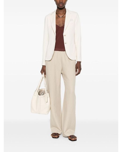 Circolo 1901 White Blazer With Pockets