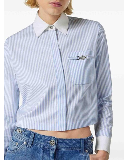 Versace Blue Striped Shirt