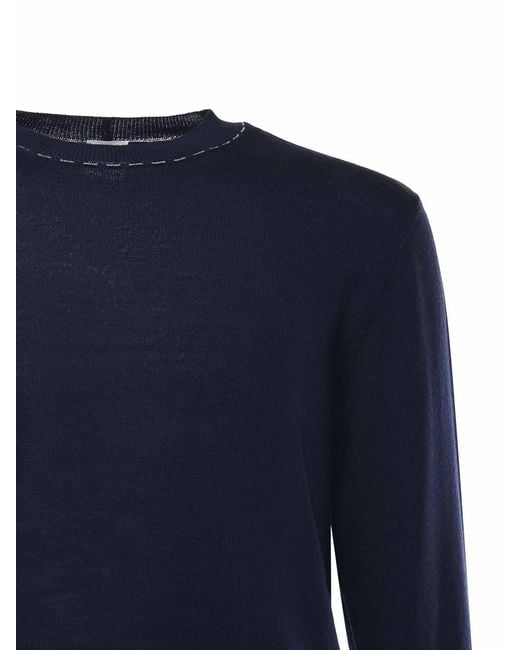Eleventy Blue Wool Sweater for men