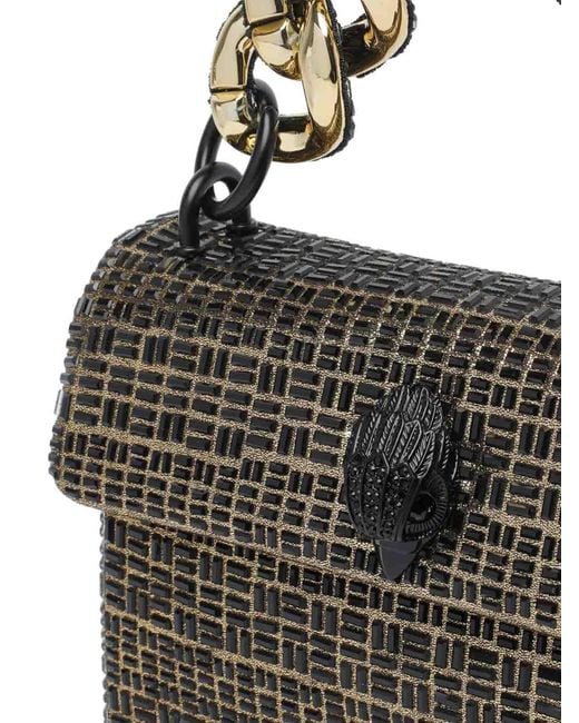 Kurt Geiger Black Mini Kensington Chain Shoulder Bag