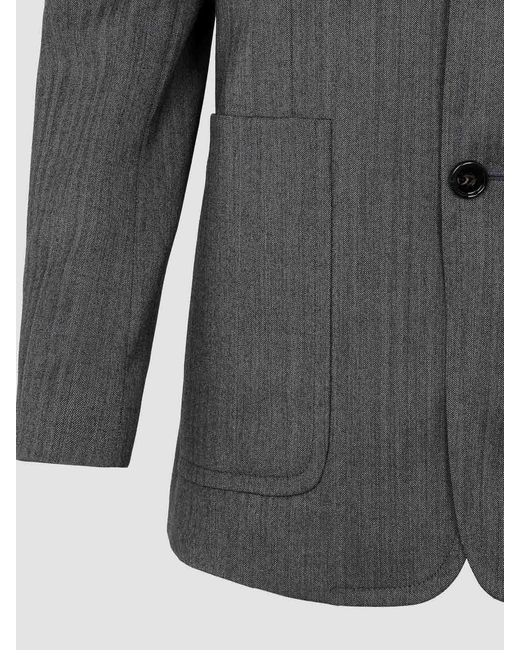 Bottega Veneta Black Wool Chevron Jacket