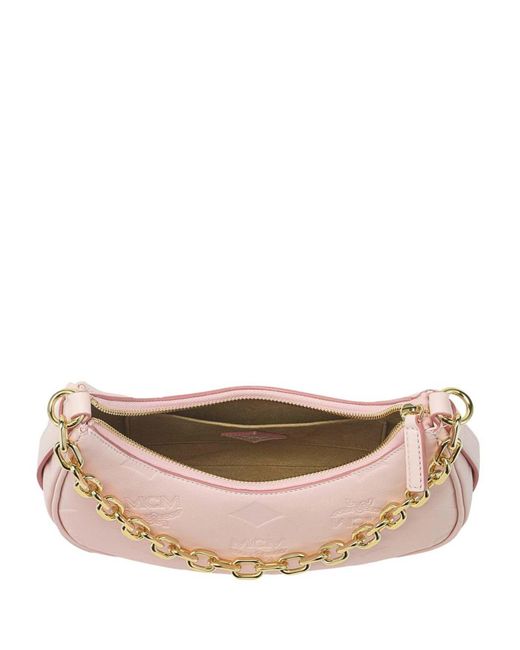 MCM Pink Aren Hobo Small Bag