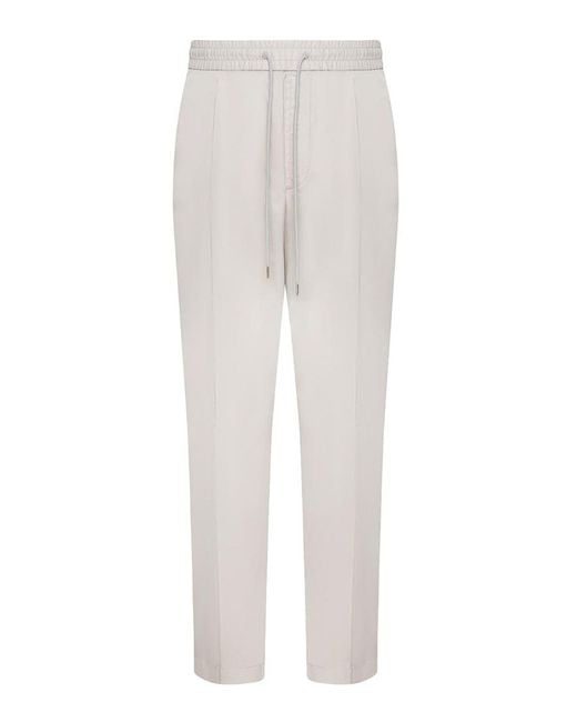 Jacob Cohen White Pearl Technical Cotton Joggers for men