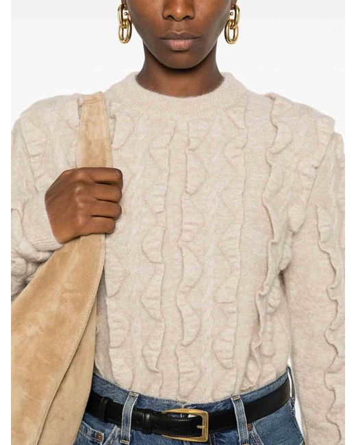 Moschino Natural Chunky Cable Knit Jumper