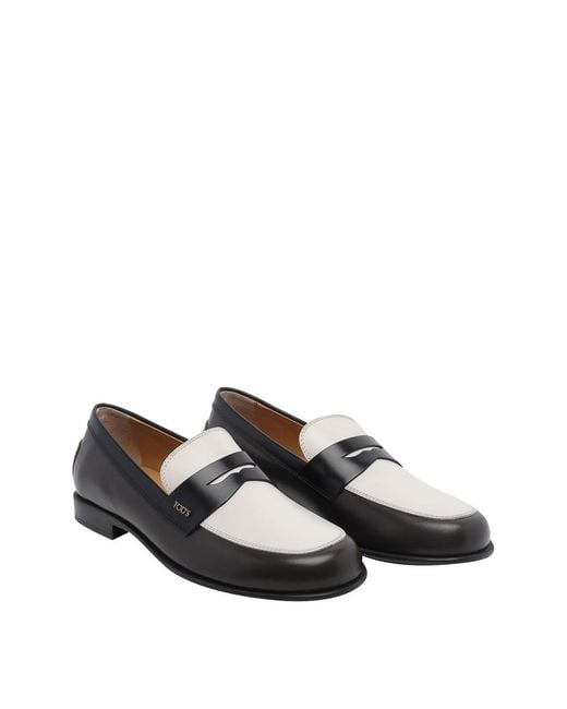 Tod's Black Leather Loafers