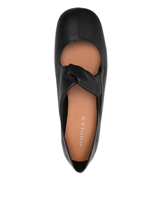 McQueen Black Leather Shoes