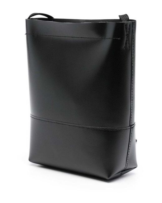 Marni Black Logo Print Shoulder Bag for men