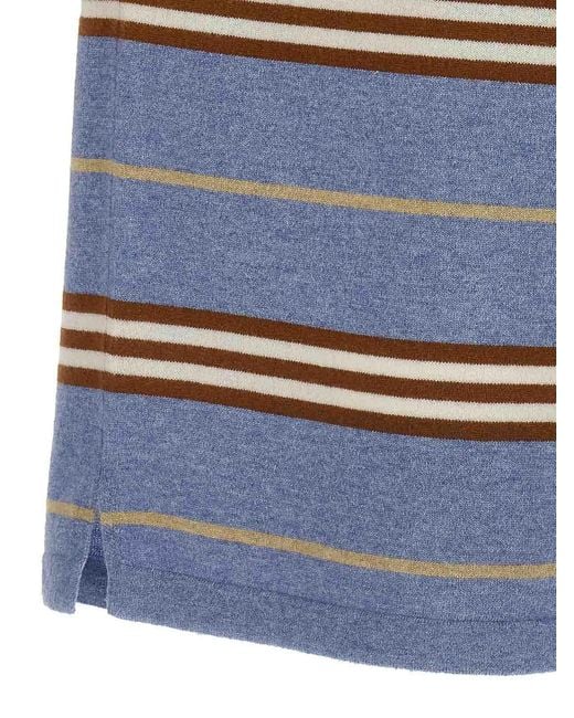 Guest In Residence Blue Striped Rugby Polo Shirt