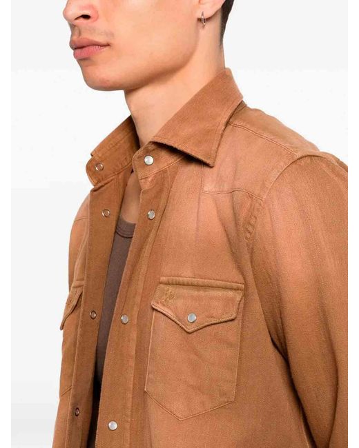 Sartorio Napoli Brown 'Texas' Shirt for men