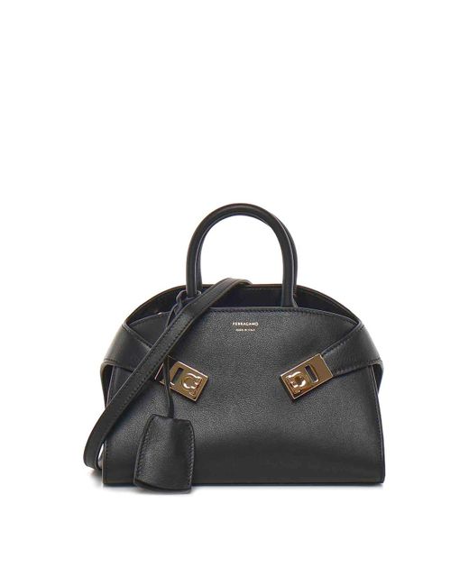Ferragamo Black Hug Soft Tote Bag