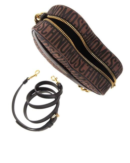 Moschino Metallic Logo Heart Bag