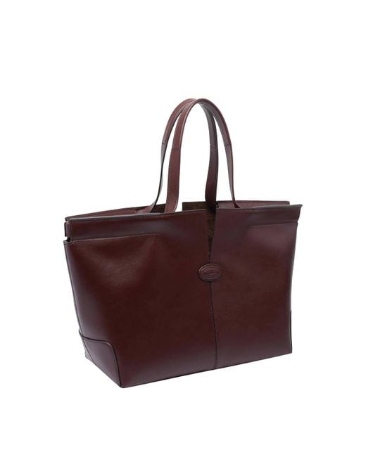 Tod's Purple Tods Di Bag Folio Small Medium