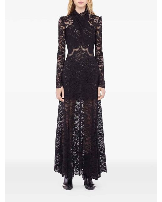 Rabanne Black Long Lace Dress