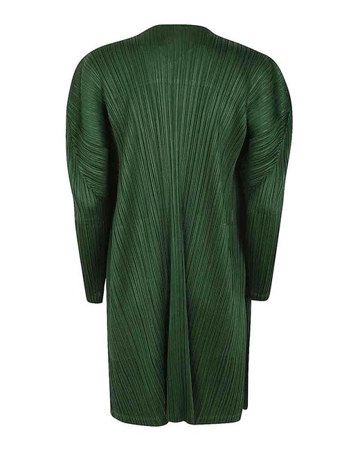 Pleats Please Issey Miyake Green Monthly Colors Febraury Cardigan