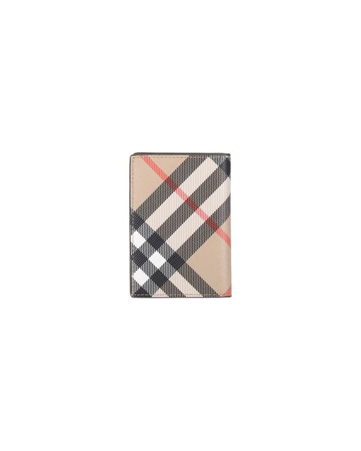Burberry White Nova Check Bi-Fold Wallet for men