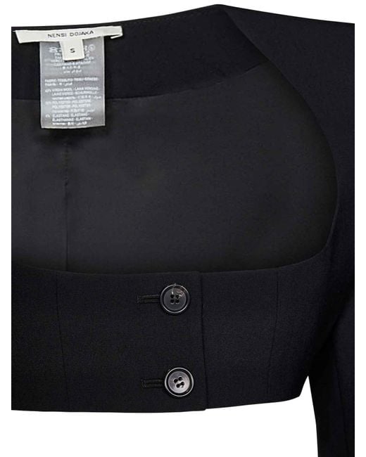 Nensi Dojaka Black Cropped Blazer