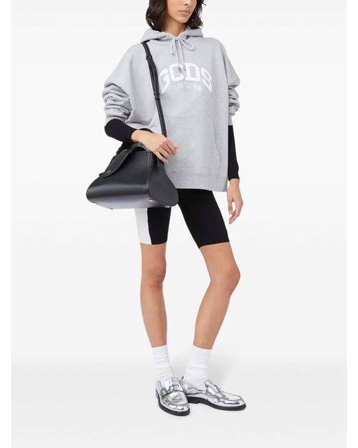 Gcds Gray 1988 Logo-Print Hoodie for men