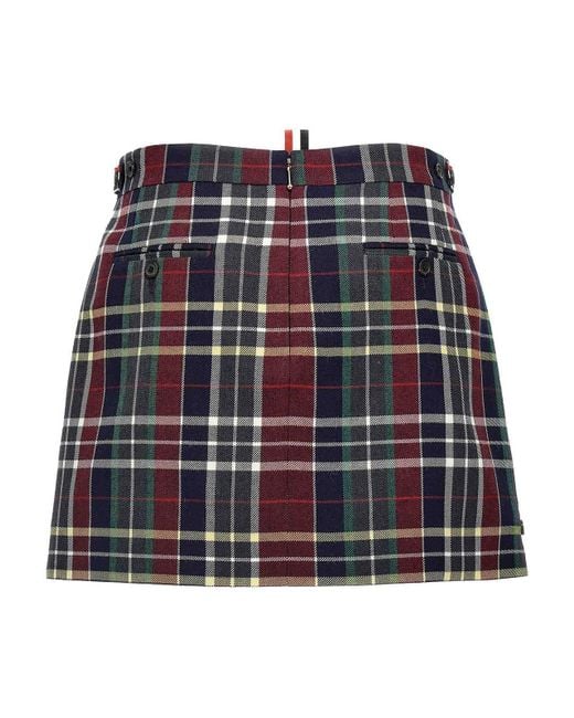 Thom Browne Red Miniskirt Check