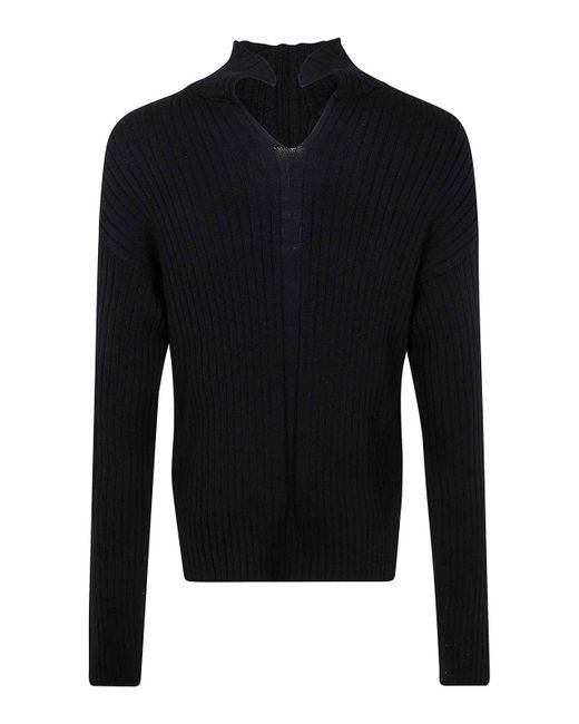 Rick Owens Black Tabard Sweater for men