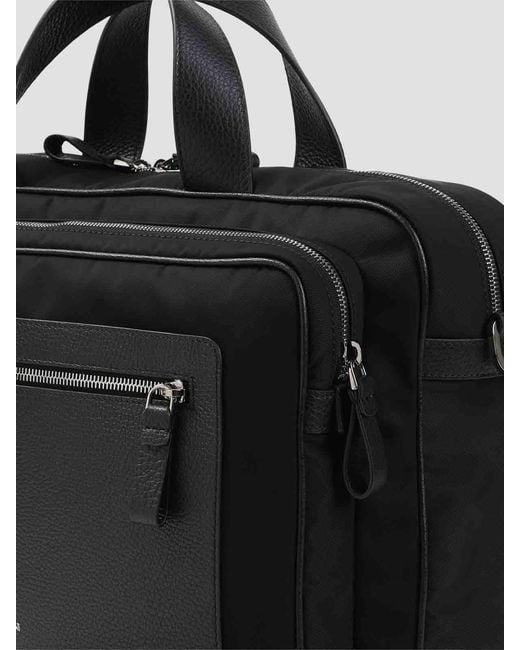 Giorgio Armani Black Briefcase Bag for men